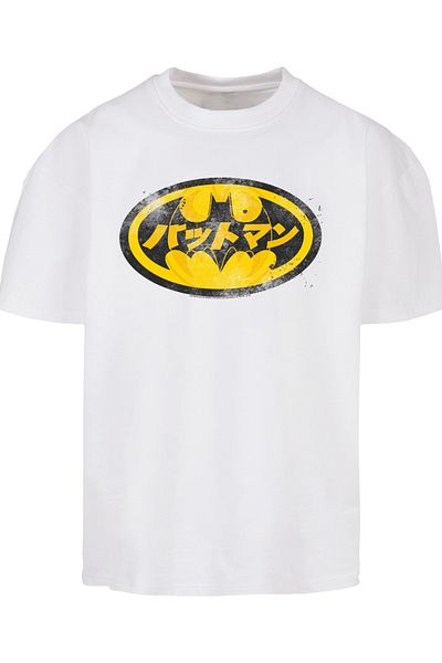 F4NT4STIC Herren Dc Comics Batman Japanese Logo Yellow With Ultra Heavy Cotton Box Tee