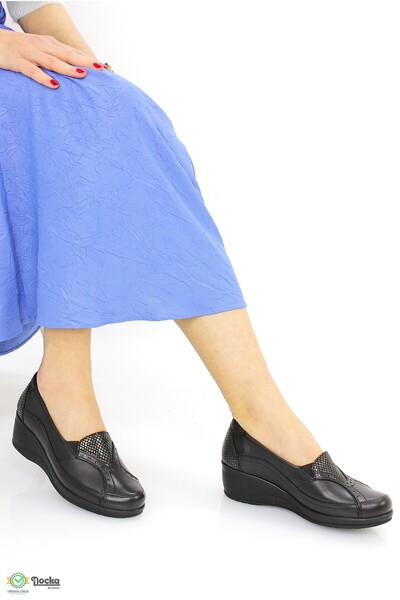 Forelli Kadın Mevsimlik Ortopedik Hakiki Deri Dolgu Topuklu Ayakkabı F24/CM57...