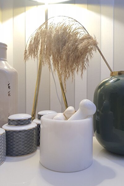 Dokimeion Mermer Havan Seti (%100 Doğal Mermer El Yapımı)