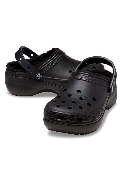 Crocs Black Crocs Classic Platform Lined Clog