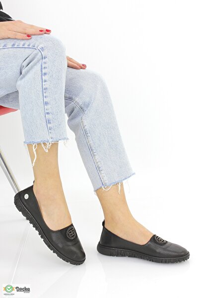 Mammamia Kadın Bağcıksız Yumuşak Yazlık Hakiki Deri Ortopedik Ayakkabı M26YA140