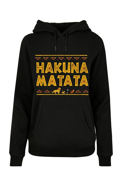 F4NT4STIC Damen The Lion King Hakuna Matata and DISNEY neck print with Ladies Basic Hoody