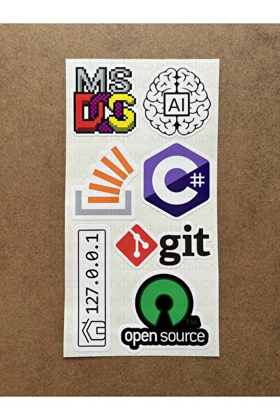 hdsticker 46 Adet Yazılım & Yazılımcı Software Developer Laptop Notebook Tablet Etiket Sticker Set P54
