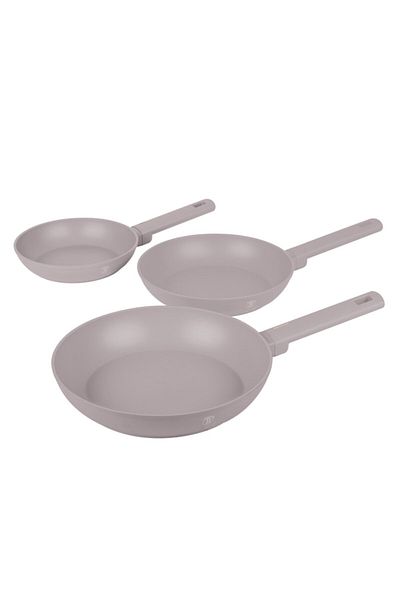 Berlinger Haus Set Of 3 Round Pans Taupe Collection Bh 8108, Non-stick, Titanium Coating, Gray