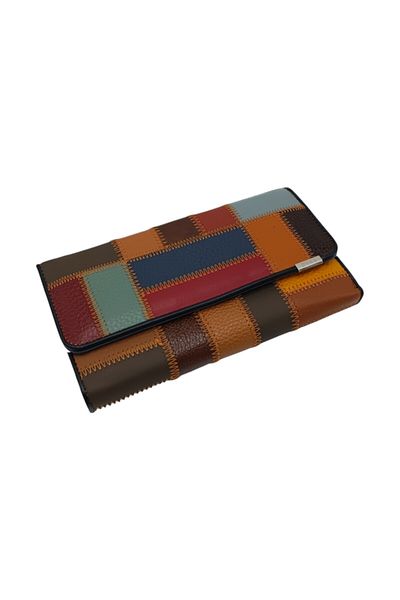 EVoStyle EVoStyle Ivy 3543 Genuine Leather Women's Wallet, Multicolor, 18.5 cm x 10 cm x 3.5 cm