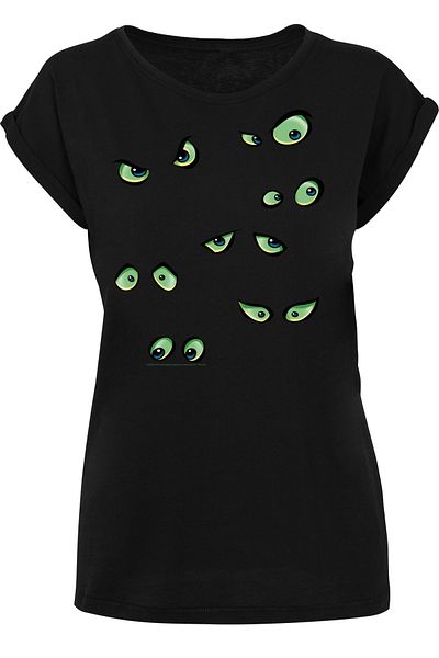 F4NT4STIC Damen Scooby Doo Scary Eyes with Ladies Extended Shoulder Tee