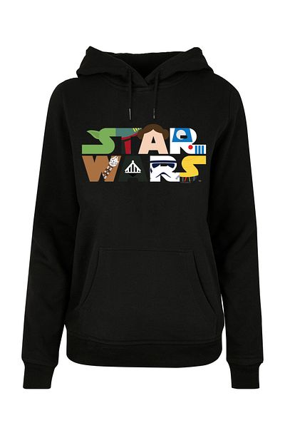 F4NT4STIC Herren Star Wars Character Logo With Basic Hoody