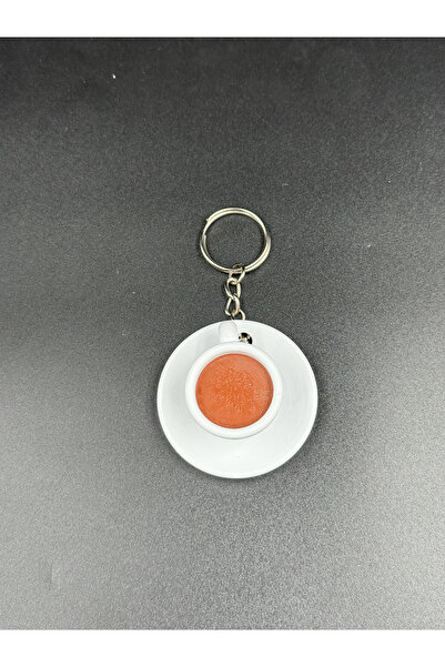 3D Atelier Turkish Coffee Cup Keychain - Metal Chain - Coffee Cup