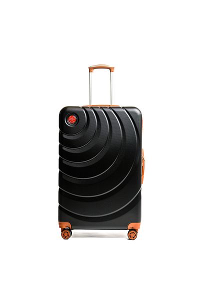 Travel POLO Trolley Set, TRAVEL POLO, ABS, A1005, Black / Tobacco, 3 pieces of suitcases with sizes, S-M-L