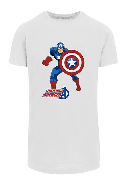 F4NT4STIC Herren Marvel Avengers Captain America The First Avenger Color With Shaped Long Tee