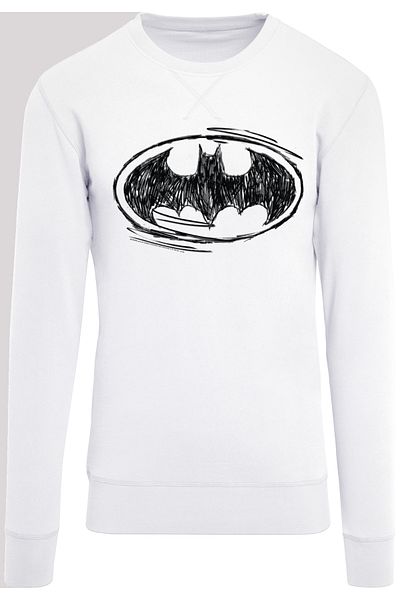 F4NT4STIC Herren Batman Sketch Logo With Light Crew Sweatshirt