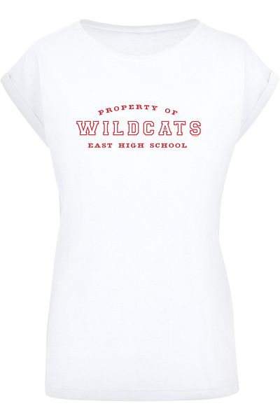 F4NT4STIC Damen Disney High School Musical Property Of Wildcats With Ladies Extended Shoulder Tee
