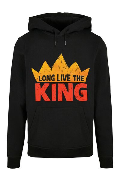 F4NT4STIC Herren Disney Aslan Kral Filmi Yaşasın Kral ve DISNEY Boyun Baskısı Basic Hoody ile