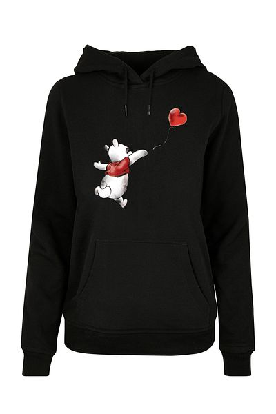 F4NT4STIC Damen Winnie The Pooh Winnie & Balloon With Ladies Basic Hoody