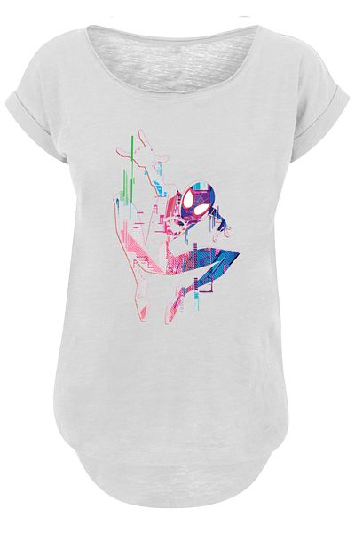 F4NT4STIC Damen Marvel Spider-Man Into The Spider-Verse City with Ladies Long Slub Tee