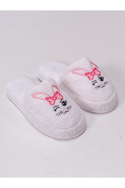 Ender Home Rabbit Embroidered Children's Towel Slippers