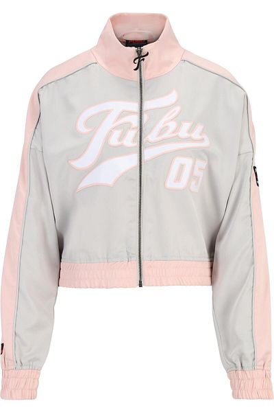 FUBU Damen Fw221-012-1 Satin Track Transition Jacket