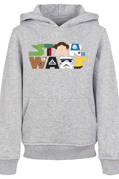 F4NT4STIC Kinder Star Wars Character Logo with Basic Kids Hoody