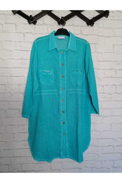 anne moda ankara Drawstring waist, 100% Pure cotton, grinded, lycra free, long sleeve, 2 pockets, tunic