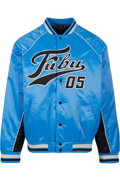 FUBU Herren FM241-012-1 Varsity Satin Raglan Bomber Jacket