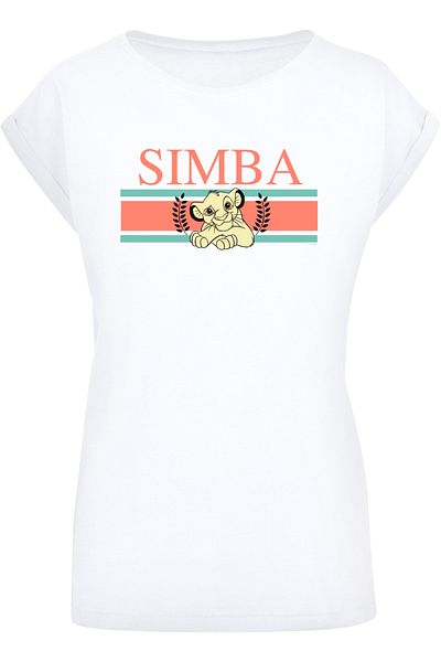 F4NT4STIC Damen Disney Der König der Löwen Simba Stripes With Ladies Extended Shoulder Tee