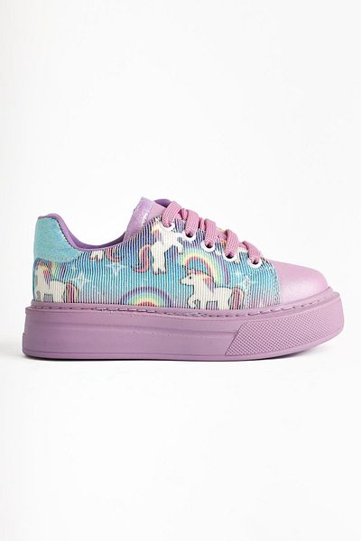Limoya Pantofi sport pentru copii cu imprimeu unicorn liliac Kenia