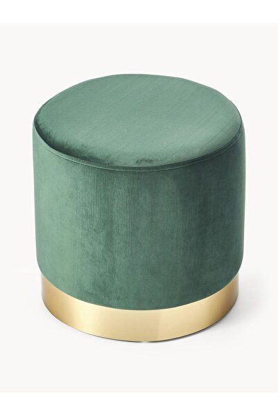 Mobilya Stant Most Ekol Premium Puf 15 Yeşil Kadife Kumaş (Evinize Teslim)