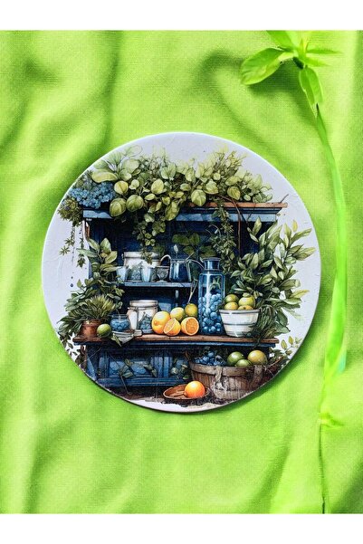 unique florya Limon Bahçesi Duvar Tabağı Duvar Süsü Dekoratif Tabak 26cm