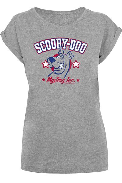 F4NT4STIC Damen Scooby Doo Collegiate Mystery Inc mit verlängertem Schulter-T-Shirt