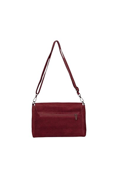 EVoStyle Belle Monique TR339 Women's Bag, Natural Suede Leather, Bourdeaux Color, 25cm x 17cm x 8cm