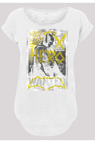 F4NT4STIC Damen Batman V Superman Wanted Poster With Ladies Long Slub Tee