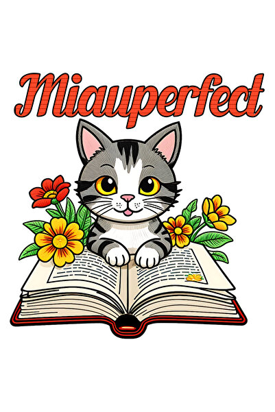 StoryGift Romania Sticker Autocolant 70CM Adeziv Pisica cu carte deschisa edu...