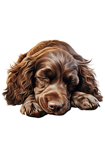 StoryGift Romania Sticker Autocolant 70CM cu un catel maro care doarme lat, i...