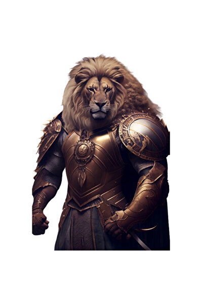 StoryGift Romania Sticker Adeziv 90CM Cu Leu, Cavaler, Armura, Fantasy, Medie...