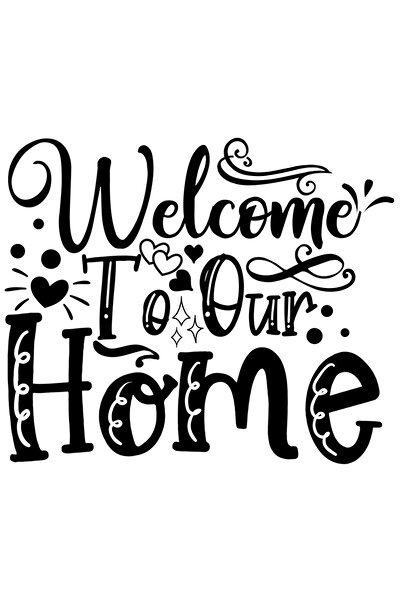 StoryGift Romania Sticker Autocolant 70CM Cu Mesaj Welcome To Our Home, Casa Noua, Iubitorii De Acasa, Casa, Neg