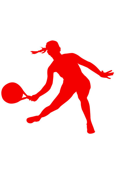 StoryGift Romania Sticker Autocolant 70CM Exterior cu o jucatoare de tenis - ...