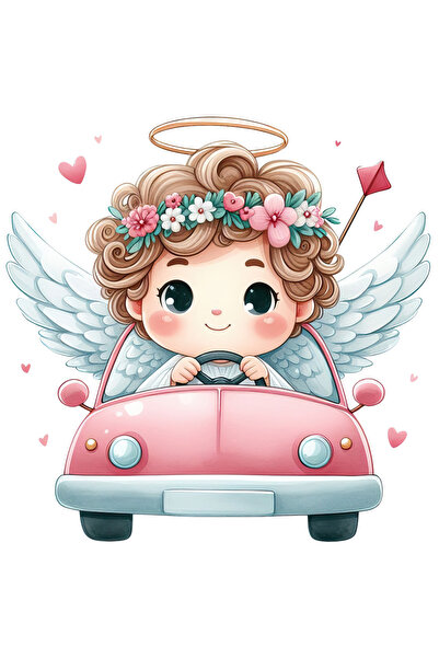 StoryGift Romania Sticker Eticheta 40CM cu un bebelus cu aripi de ingeras car...