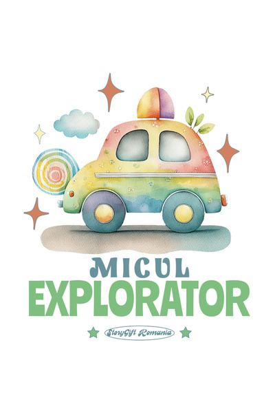 StoryGift Romania Sticker Adeziv 90CM Adeziv micul explorator masina copii be...