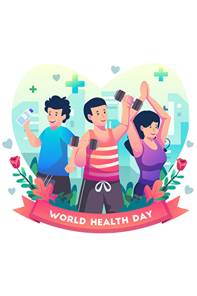 StoryGift Romania Sticker Adeziv 90CM Cu Mesaj In Engleza World Health Day, Z...