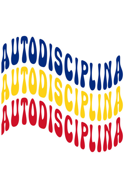 StoryGift Romania Sticker Eticheta 50CM Cuvantul Autodisciplina, in Culorile ...