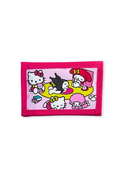 Bebek Özel Velcro Girls Wallet Zipper Wallet Colorful Hello Kitty 3 Printed Wallet