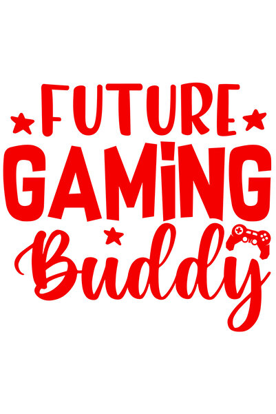 StoryGift Romania Sticker Autocolant 70CM Exterior cu textul in engleza "Future gaming buddy" - viitor amic pent