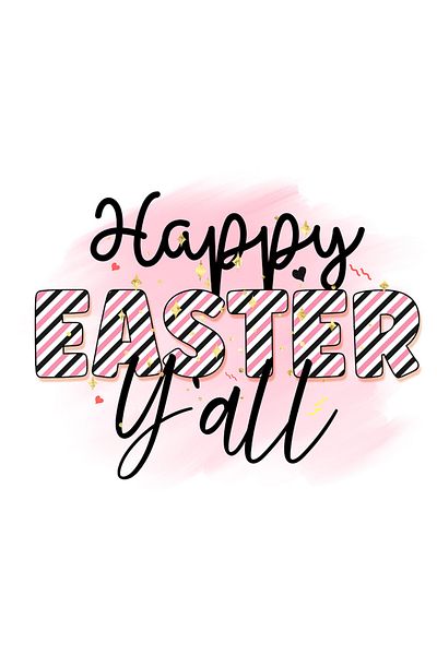 StoryGift Romania Sticker Eticheta 50CM cu mesajul Happy Easter, y'all", Paste fericit, ilustratie, sarbatori pa