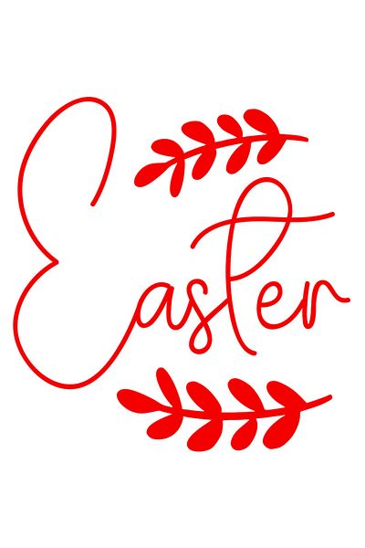 StoryGift Romania Sticker Eticheta 50CM Exterior cu 2 ramurele si cuvantul "Easter" - Paste sarbatoare , Vinyl R