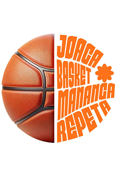 StoryGift Romania Sticker Autocolant 70CM cu Minge Baschet Design Complex Iubitorii De Sport Copii Rutina Zilnic