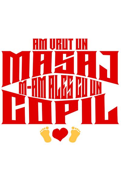 StoryGift Romania Sticker Cu Copii Dragoste Picioare Inima Text Am Vrut Un Masaj M-am Ales Cu Un Copil Cu Ma