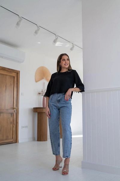 nedo7 Black Tassel Detailed Blouse