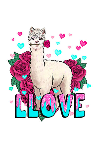 StoryGift Romania Sticker Autocolant 70CM cu lama cu mesajul "Llove", trandaf...