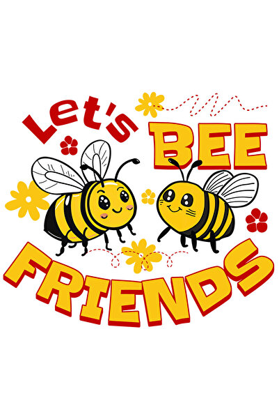 StoryGift Romania Sticker Autocolant 70CM cu Pereche Albine Vesele Prieteni I...