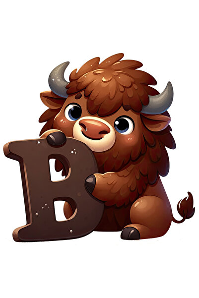 StoryGift Romania Sticker Eticheta 50CM cu un zimbru cu litera "B", ilustrati...